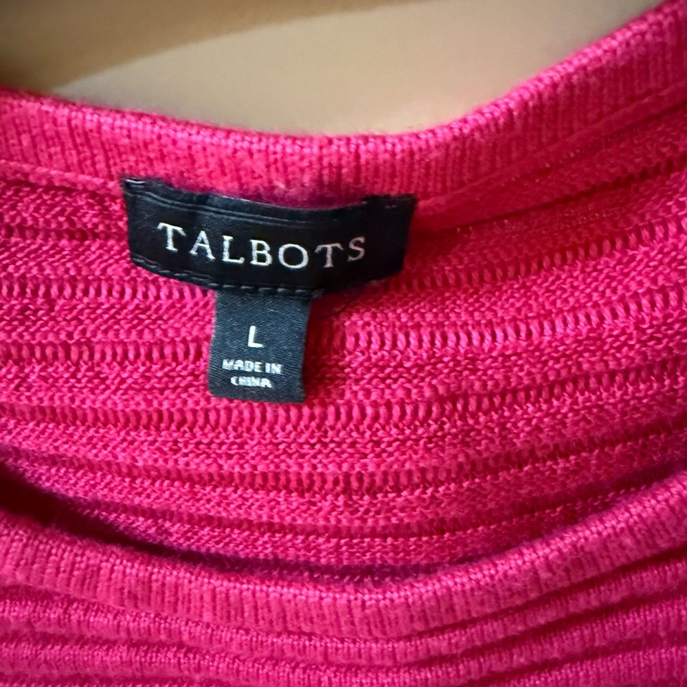 Talbots Fuchsia Ribbed Tank Top - Picture 3 of 4